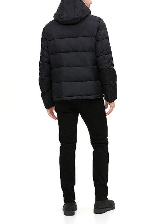 Winter Puffer Zipped Jacket With Removable Hood - Image 4