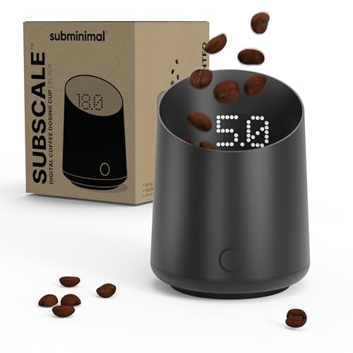 Subminimal Subscale Digital Dosing Cup with LED Display – Sleek & Precise Coffee Bean Weight Scale - Dosing & Brewing Coffee Accessories, Perfectly Measures Coffee Grounds for Coffee Espresso - Black - Image 1