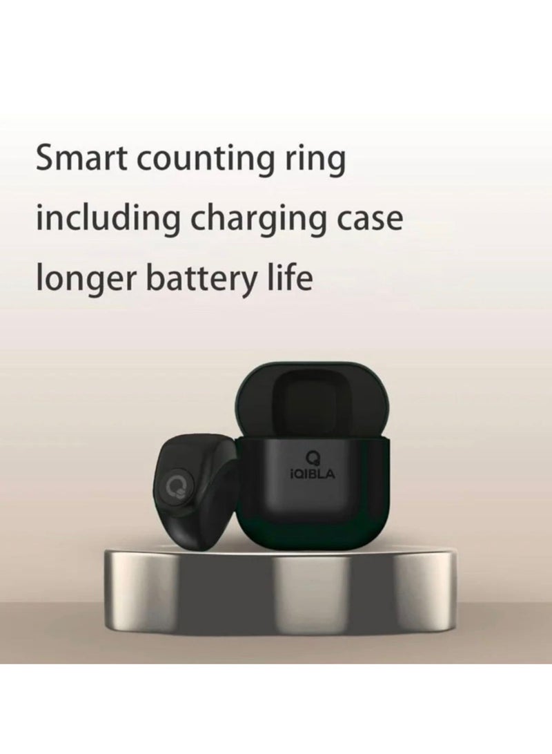 iQIBLA Smart Tasbih Ring with Charging Case - Black 3 Sizes 18/20/22 - Image 5