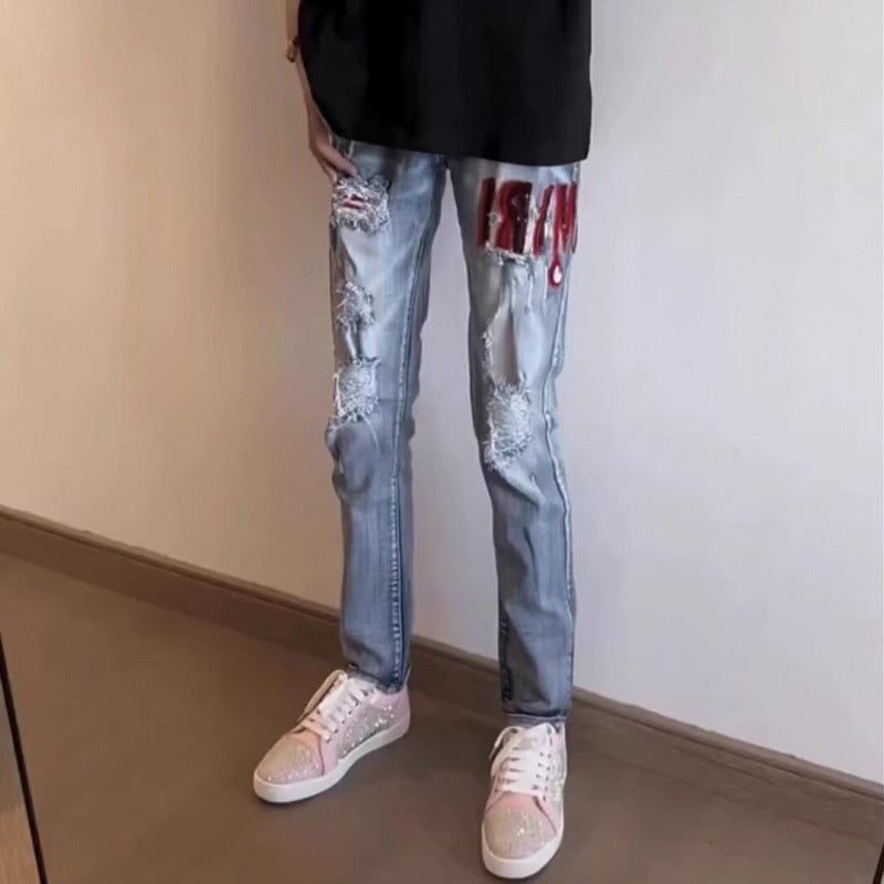 Unisex Classic Denim Jeans Loose Fit Daily Outdoor Wear - Image 3