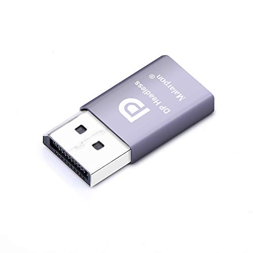 Malarpon DispalyPort Headless Ghost Display Emulator with Blue Light for PC 4K DP Dummy Plug (fit Headless 1080@60Hz-3840x2160@17Hz) 6P - Image 3