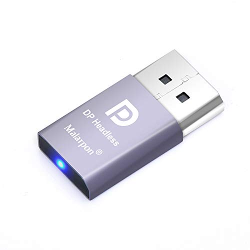 Malarpon DispalyPort Headless Ghost Display Emulator with Blue Light for PC 4K DP Dummy Plug (fit Headless 1080@60Hz-3840x2160@17Hz) 6P - Image 2
