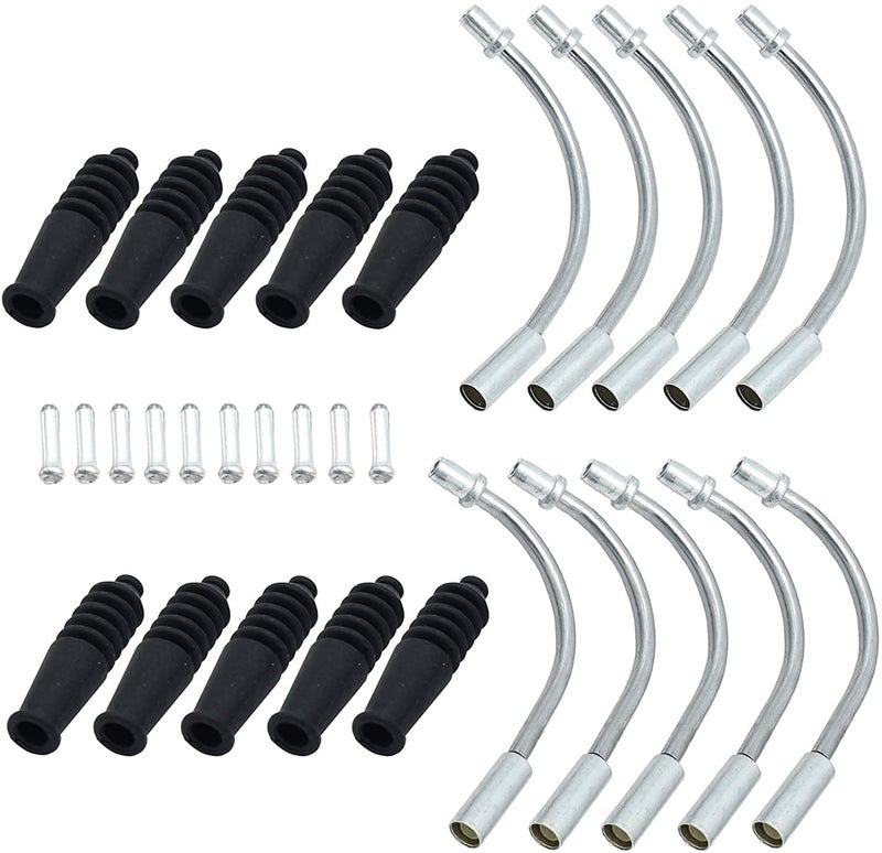 JooFn Bike V Brake Noodle Cable Guide Pipe Rubber Boots Bicycle Cycling 10 Sets (30Pcs) - Image 1