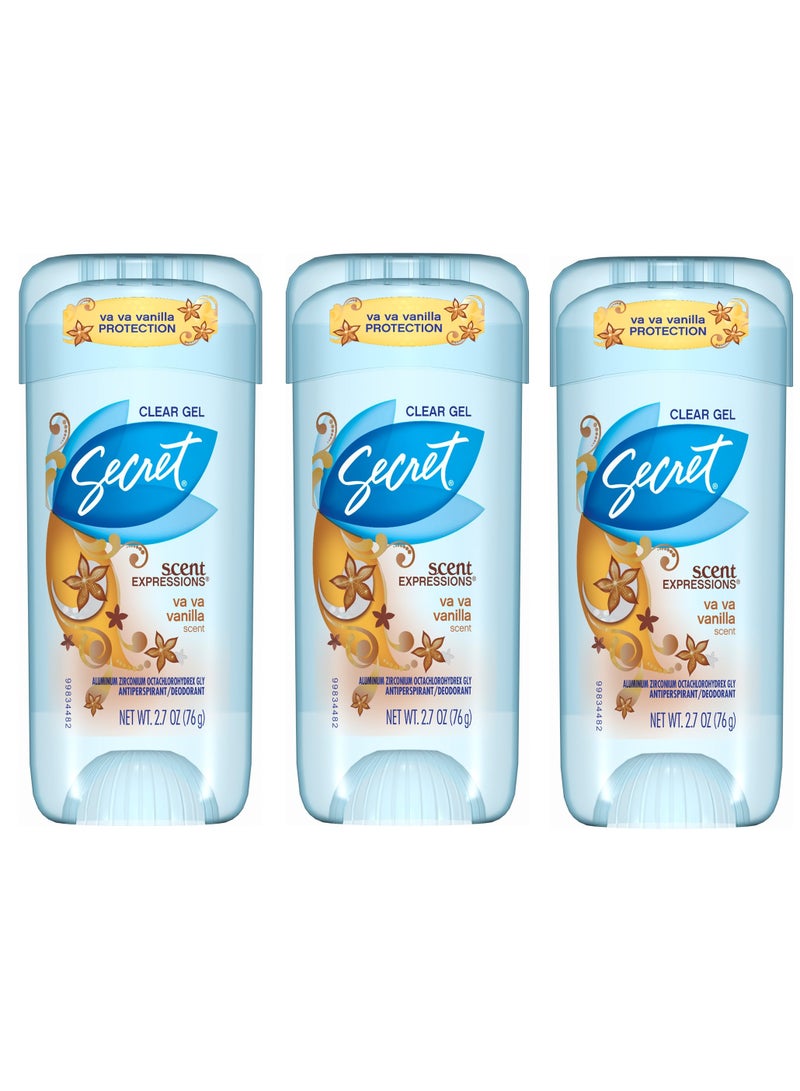 سيكريت ثلاثة قطع من مزيل عرق ستيك رائحة عطر الفانيليا 76x3 جرام - Image 1