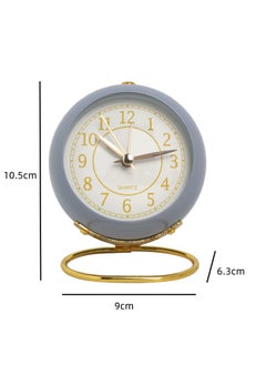 WAOKN Silent Children's Alarm Clock, Simple Multi-function Clock for Living Room and Bedroom, Metal Painted Round Frame, Round Glass Mask, Suitable for Children and Students Festivals and Birthday Gifts  - Image 5