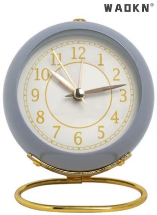 Silent Children's Alarm Clock, Simple Multi-function Clock for Living Room and Bedroom, Metal Painted Round Frame, Round Glass Mask, Suitable for Children and Students Festivals and Birthday Gifts - pzsku/Z5AF504173068255687EDZ/45/1747900237/c65c8509-bb76-461d-9269-c01530e1bd1b
