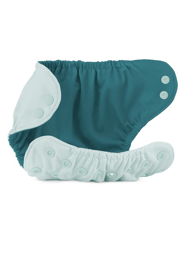 Esembly Cloth Diaper Outer Waterproof Cloth Diaper Cover Swim Diaper Leakproof And Breathable Layer Over Prefolds Flats Or Fitteds Reusable Diaper With Snap Closure Size 1 (717Lbs) Mist - Image 4