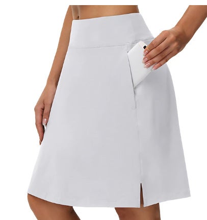Generic 2023 Summer New Cross-border AliExpress Sports Tennis Skirt Fake Two-piece Yoga Fitness Anti-light Midi Dress Navy - Image 2