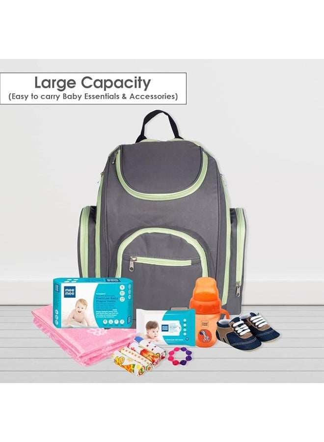 Mee Mee Maternity Diaper Bag | Spacious, Stylish, Functional, Convenient for Moms on the Go | Waterproof and Stain Resistant Travel Essential with Multiple Pockets and Diaper Changing Pad (Grey) - Image 4