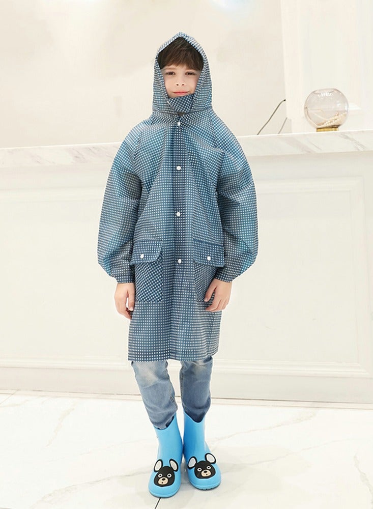 SYOSI Kids Rain Jacket Lightweight Waterproof Hooded Raincoat Ponchos for Kids Reusable Girls Boys Waterproof Rain Ponchos for 6 12 Years Old Camping Rain Coats - Image 2