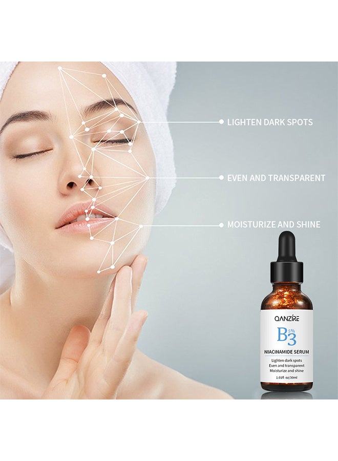 QANZIRE Vitamin B3 Niacinamide Serum, Niacinamide Face Serum For Women & Men, Skin Brightening Serum Face Care, Anti Aging Serum For Face, Dark Spot Remover Serum, Hydrating Serum, Even Skin Tone 30ml - Image 3