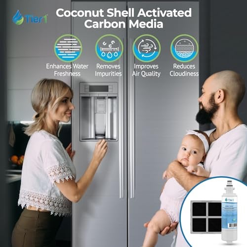 Tier1 ADQ36006101 Refrigerator Water & Air Filter Combo 3-pk | Replacement for LG LT700P, ADQ36006102, Kenmore 46-9690, 469690, ADQ36006101-S, RFC1200A, WSL-3, FML-3, LT120F, Fridge Filter - Image 4