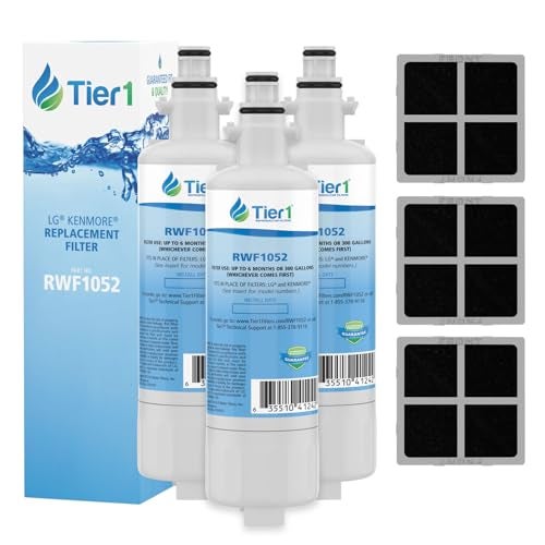 Tier1 ADQ36006101 Refrigerator Water & Air Filter Combo 3-pk | Replacement for LG LT700P, ADQ36006102, Kenmore 46-9690, 469690, ADQ36006101-S, RFC1200A, WSL-3, FML-3, LT120F, Fridge Filter - Image 1