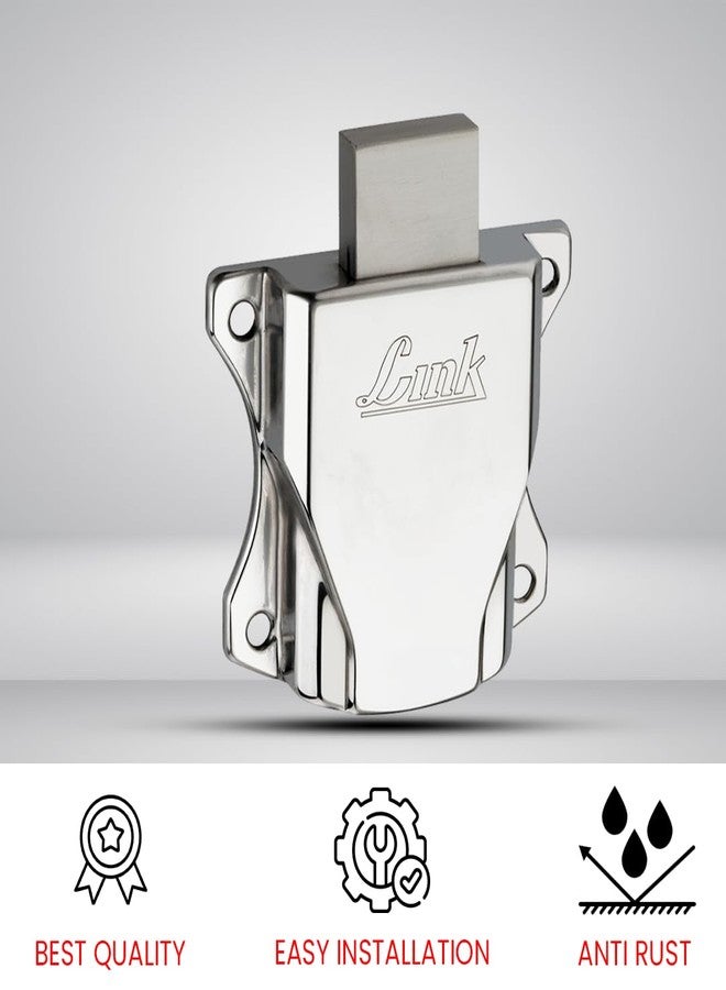 Link Furniture Lock I Wardrobe Lock I 8002 | 2 Keys Common Keys I for Cupboards, wardrobes, Cabinet furnitures and Electrical Panel I 20/25 mm Sliver Finish - Image 5