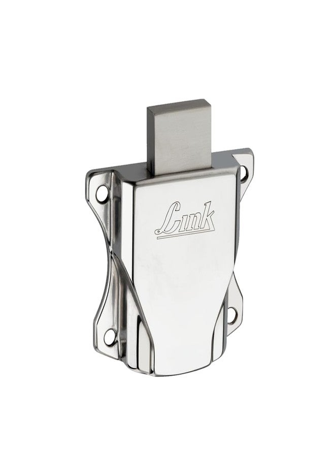 Link Furniture Lock I Wardrobe Lock I 8002 | 2 Keys Common Keys I for Cupboards, wardrobes, Cabinet furnitures and Electrical Panel I 20/25 mm Sliver Finish - Image 2