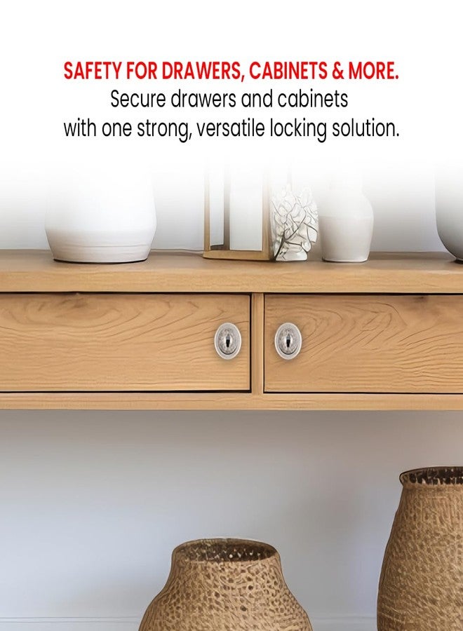 Link Furniture Lock I Wardrobe Lock I 8002 | 2 Keys Common Keys I for Cupboards, wardrobes, Cabinet furnitures and Electrical Panel I 20/25 mm Sliver Finish - Image 4