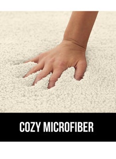 Gorilla Grip Gorilla Grip Premium Luxury Bath Rug, 30x20, Absorbent, Soft, Thick Shag, Bathroom Mat Rugs, Machine Wash, Microfiber Dries Quickly, Mats for Bath Room, Shower, Bathtub and Spa Floors, Ivory Cream  - Image 3