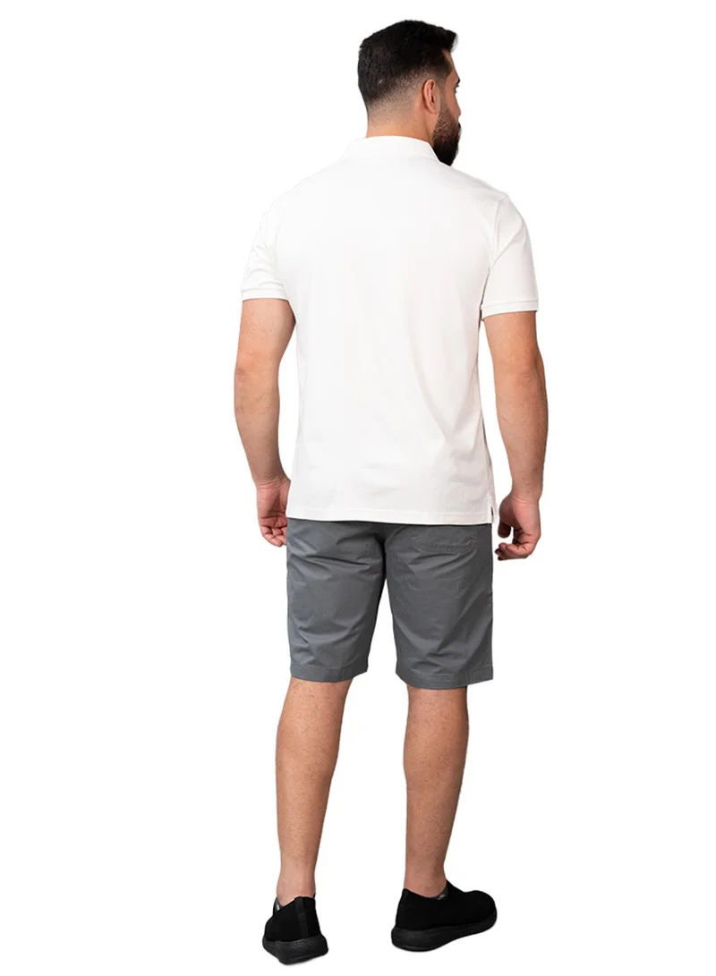 GIORDANO  Men's Cotton Twill Bermuda Shorts: Slim Fit, Elastic Waist, Ultimate Comfort for Men | Best Price UAE