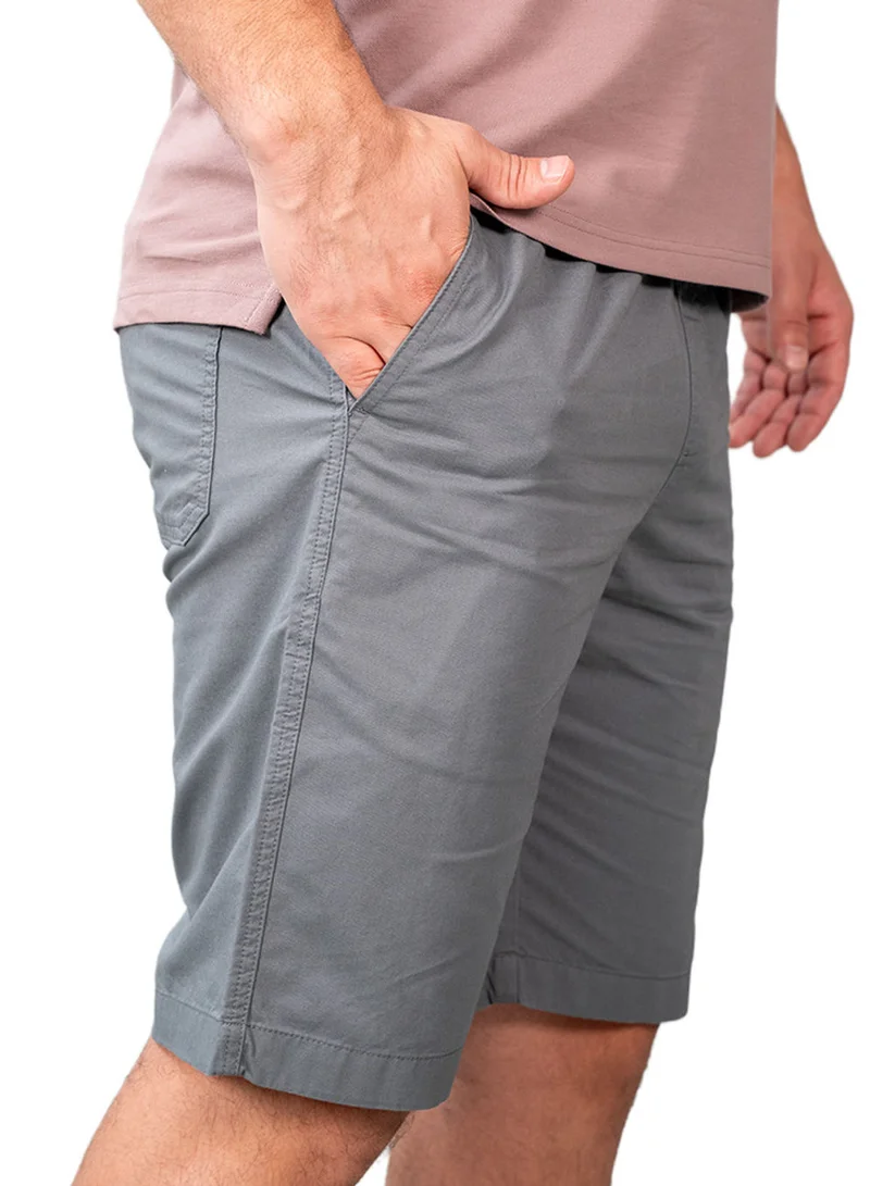 GIORDANO  Men's Cotton Twill Bermuda Shorts: Slim Fit, Elastic Waist, Ultimate Comfort for Men | Best Price UAE