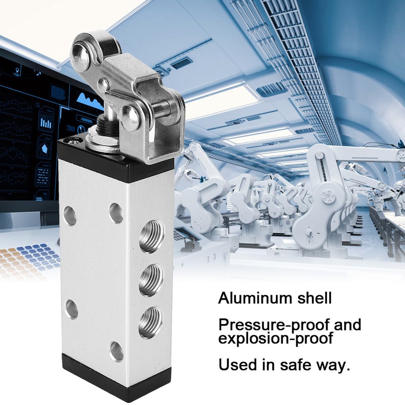 Hand Valve Two Position Five Way G1/4 Inch Mechanical Valve Aluminum Alloy Industrial Accessory XQ250612 - Image 4