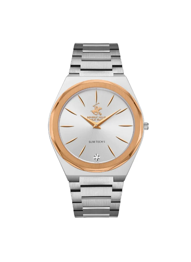 BEVERLY HILLS POLO CLUB BEVERLY HILLS POLO CLUB BP3667X.330 Men Analog Display Watch & Metal Strap Silver