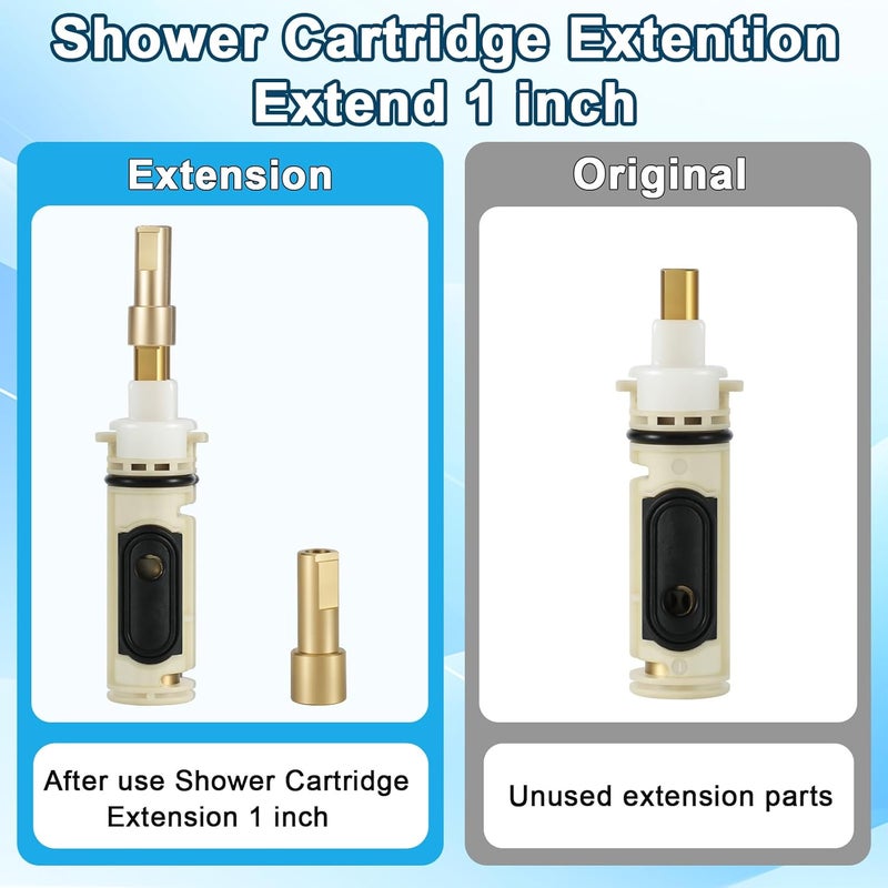 UCDETD 96945 Handle Extension Kit Replacement, Shower Valve Extension Kit Compatible with Moen Posi-Temp for Single Handle Tub and Shower Faucet, Chrome - Image 2