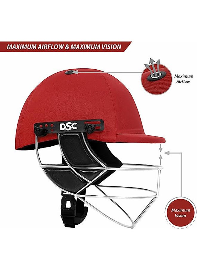 DSC Defender Cricket Helmet | Size: Large | For Men & Boys | Adjustable Steel Grill | Back Support Strap | Lightweight  - Image 3