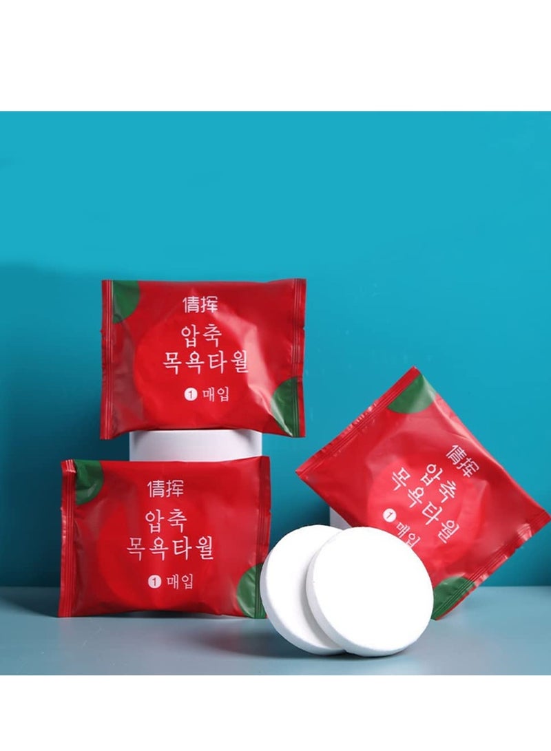 SYOSI منشفة استحمام Disposable أسلوب أكثر سمكًا منشفة استحمام سحرية مضغوطة كبيرة الحجم منشفة استحمام محمولة قابلة للاستخدام مرة أخرى للسفر والتخييم والمشي لمسافات طويلة والرياضات الخارجية وصالون التجميل 27.6 بوصة * 55 بوصة، 5 قطع - Image 1