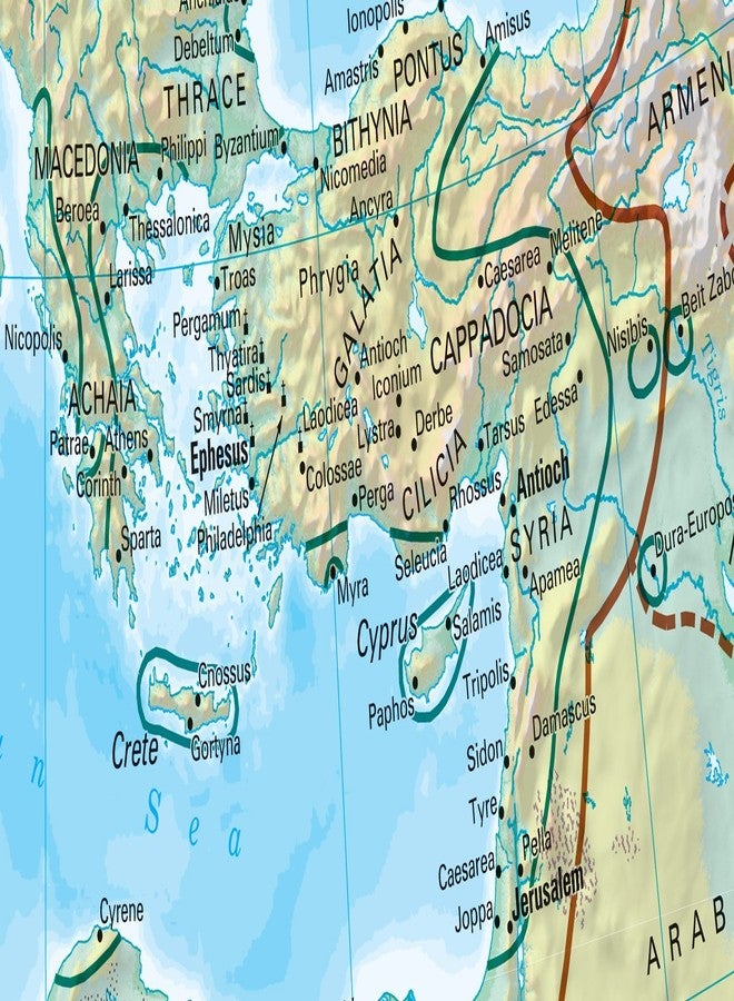 Cool Owl Maps Early Spread of Christianity and The Seven Churches of Asia Minor - Wall Map Poster 36"x18" Paper - Image 3