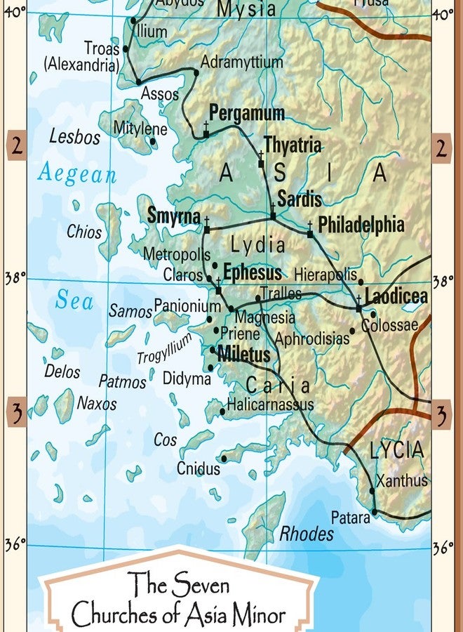 Cool Owl Maps Early Spread of Christianity and The Seven Churches of Asia Minor - Wall Map Poster 36"x18" Paper - Image 2