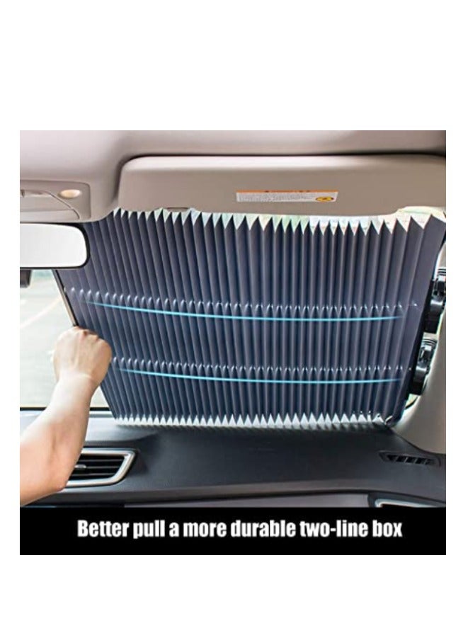 Universal Automatic Retractable Windshield Sunshade – Anti-UV Car Sun Shade for All Vehicles (Grey) - Image 3