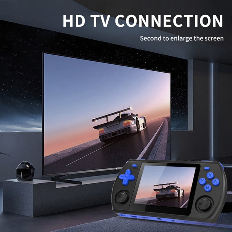 Portable RK2023 Handheld Game Console Open Source Game Player HD Video Output 3.5 Inch IPS Screen with Headphone Jack Single Player/Dual Player Gaming 16GB System Card & 64GB Game Storage Card - Image 4