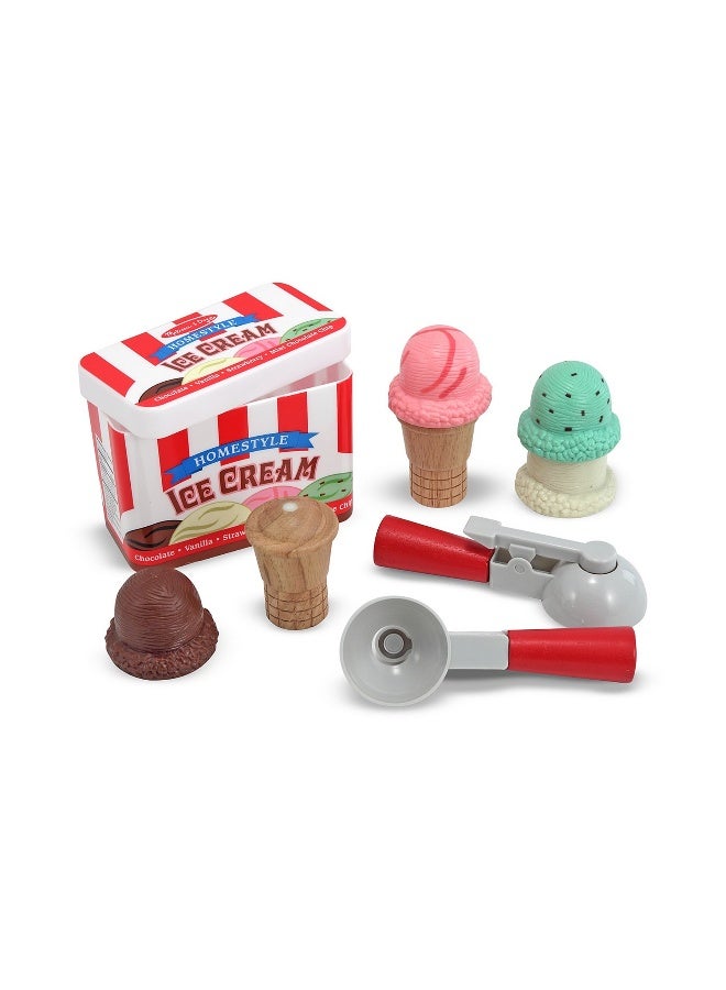 Melissa & Doug Scoop & Stack Ice Cream Cone Playset - Image 1