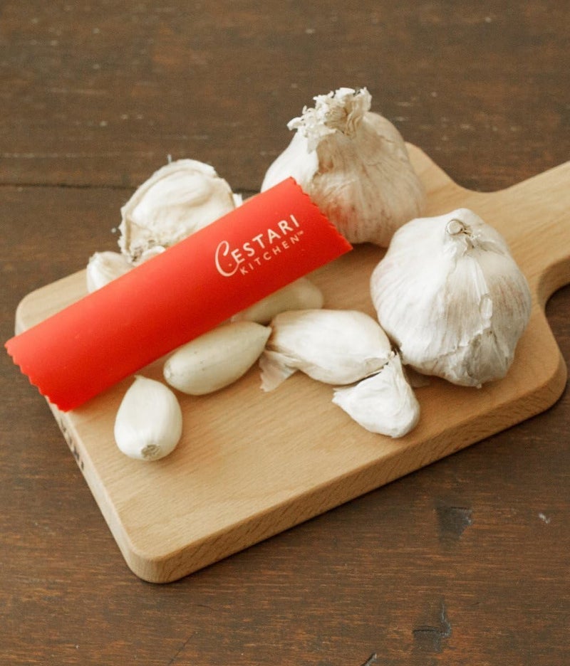 Cestari Silicone Garlic Peeler Roller Tube – Effortless Garlic Skin Remover for Home Cooks & Chefs – BPA-Free, Odor-Resistant, Dishwasher Safe Kitchen Tool – Fast, Mess-Free Prep – Red - Image 4