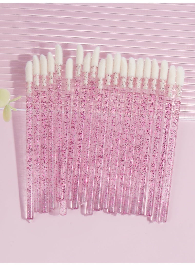 MAANGE Disposable Lip Brush Kit, 20 Brushes Per Pack, Purple Crystal Handle (Purple) - Image 5