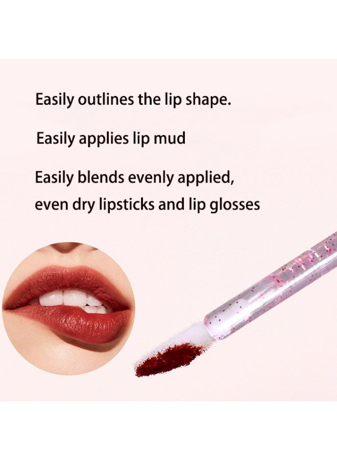 MAANGE Disposable Lip Brush Kit, 20 Brushes Per Pack, Purple Crystal Handle (Purple) - Image 3