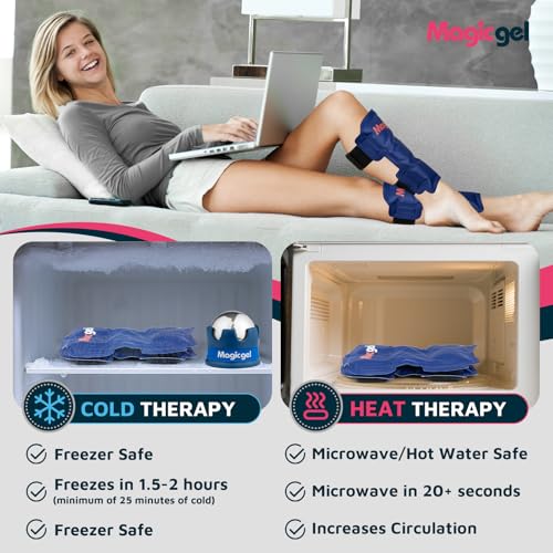 Magic Gel Shin Splint Relief: Hot & Cold Packs, Cryoball & Stretch Bands for Shin Splints | Hot & Cold Therapy for Leg Pain Relief | by Magic Gel - Image 4