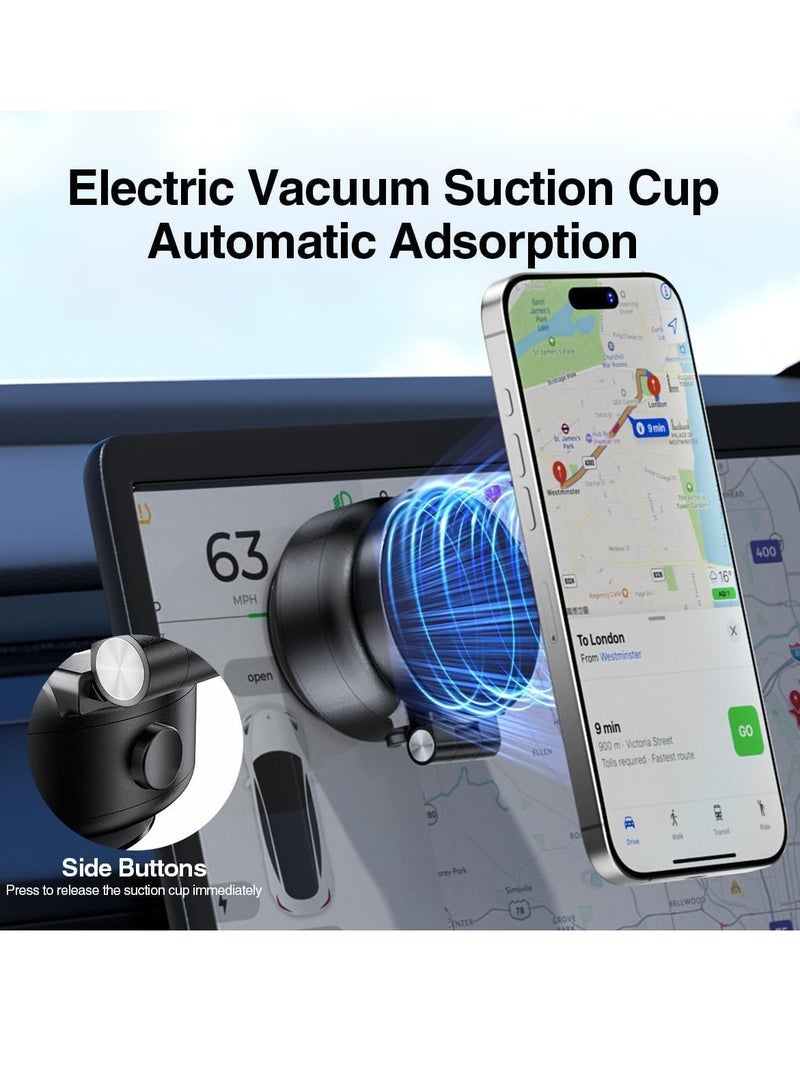 Electric Vacuum Magnetic Suction Phone Holder, Adjustable and Foldable Car Mount,Strong Magnetic Car Phone Holder - Image 4