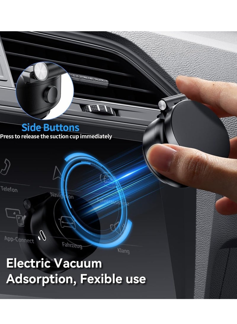 Electric Vacuum Magnetic Suction Phone Holder, Adjustable and Foldable Car Mount,Strong Magnetic Car Phone Holder - Image 3