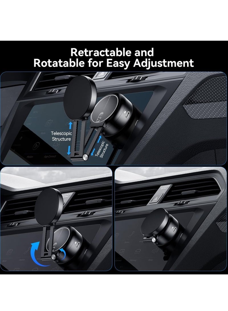 Electric Vacuum Magnetic Suction Phone Holder, Adjustable and Foldable Car Mount,Strong Magnetic Car Phone Holder - Image 5