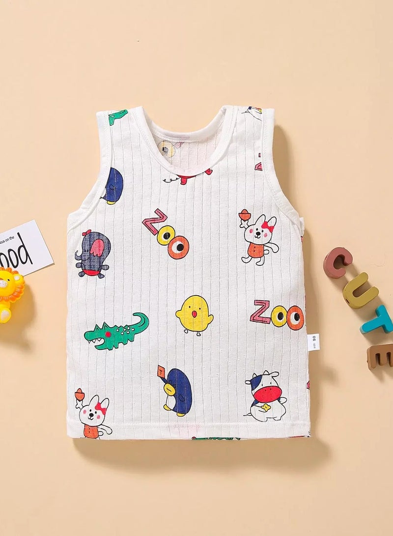 Toddler Girls Cartoon Graphic Tank Top - Image 1