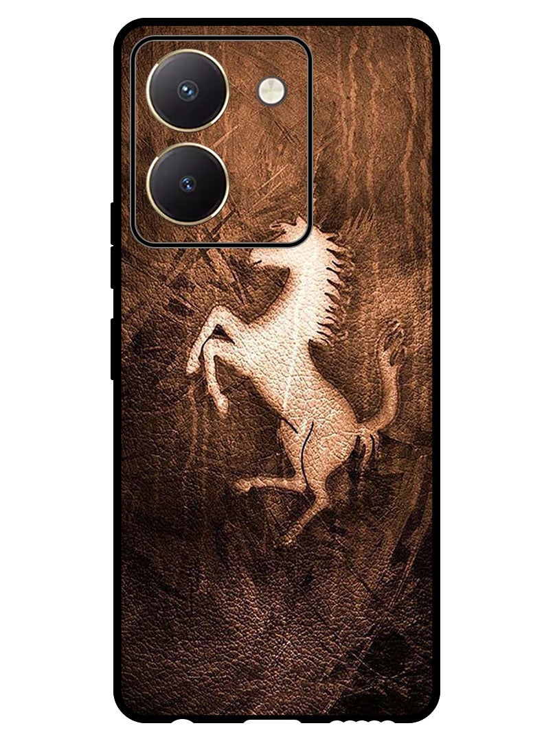 Theodor Protective Case Anti Scratch Shock Proof Bumper Cover For Vivo Y77t Leather Horse - Image 1