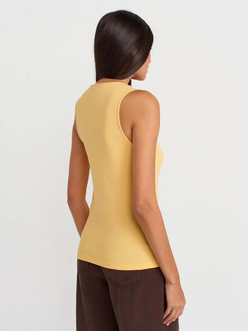 ديلفين Dilvin Cotton V-Neck Sleeveless Cami Blouse
