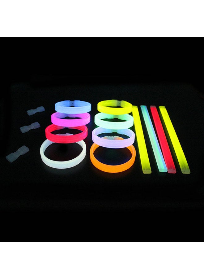 Fluorescent Bracelet Triple Fluorescent Bracelet Flat Fluorescent Bracelet Concert Cheer Props Direct Sales-Color:Pink  - Image 4
