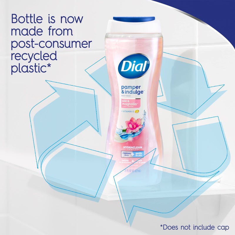 Dial Body Wash, Pamper & Indulge, Silk & Magnolia, 32 fl oz (Pack of 2) - Image 5