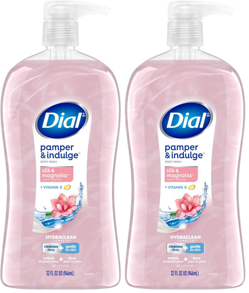 Dial Body Wash, Pamper & Indulge, Silk & Magnolia, 32 fl oz (Pack of 2) - Image 1