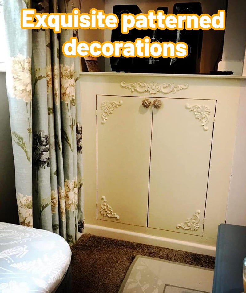 BharatBazaar 12PCS Molding For Wall Designs, Wooden Panels For Wall Decor, Strong Carved Moulding Applique Exquisited Polished Furniture Unpainted Mouldings Decal Smooth Surface Wooden Carved Applique for Decoration - Image 5