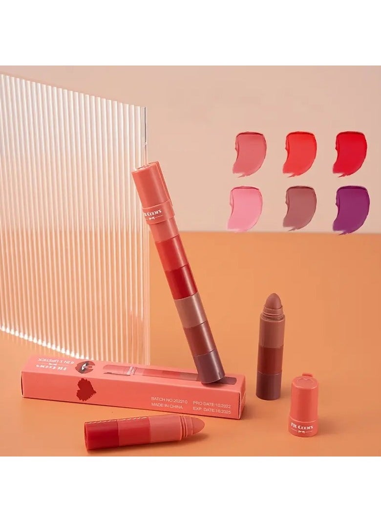 ORiTi 5 Color Lipstick Set 5 Sections Velvet Revealing Color Nonstick Cup Lip Gloss Pencil Waterproof Velvet Lip Gloss 2.7K+ sold, by Oushisha Oushisha (  - Image 2