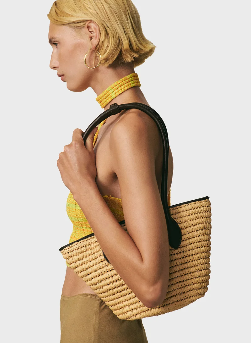 MANGO Fibre Basket Bag