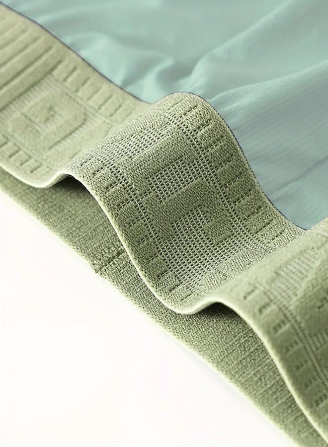 Men’s Ultra-Thin Athletic Shorts – Ice Silky Fiber High-Stretch Breathable Training Shorts, Slim-Fit Solid Color Activewear for Gym, Casual  Home - Green Boxer Briefs - Image 4